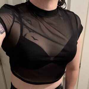 Killstar All seeing mesh crop top xxl tag removed, new w/o tags possibly worn 1x